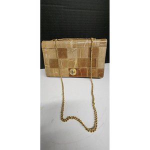 Vintage Genuine Alligator Made In Paris France Clutch Strap Small Purse